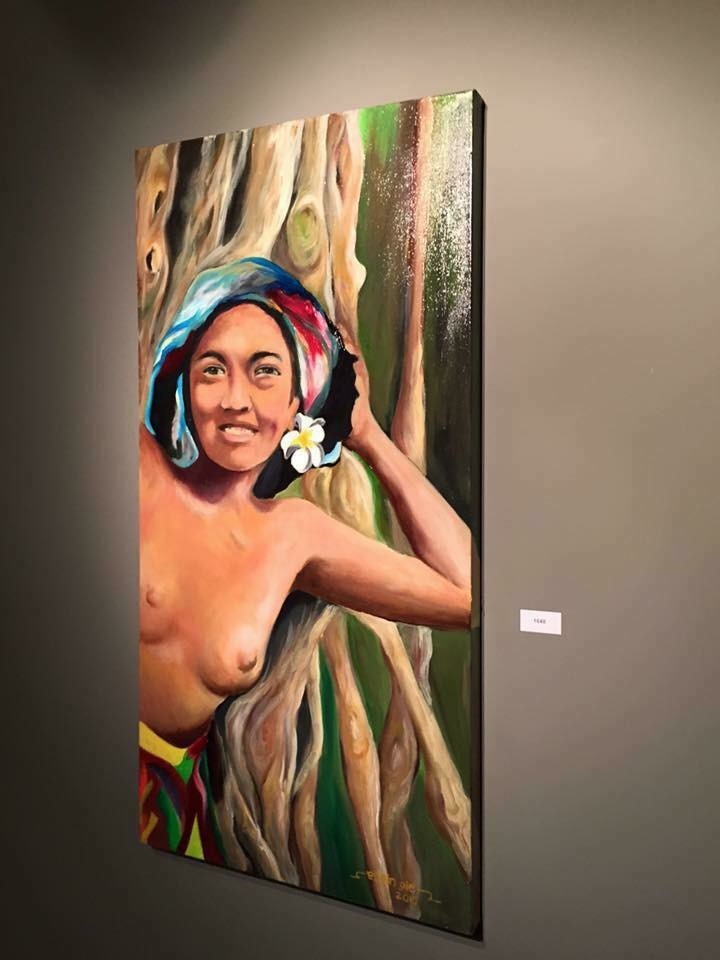 UNDER BAYAN TREE (100x50cm) FOR SALE 500€